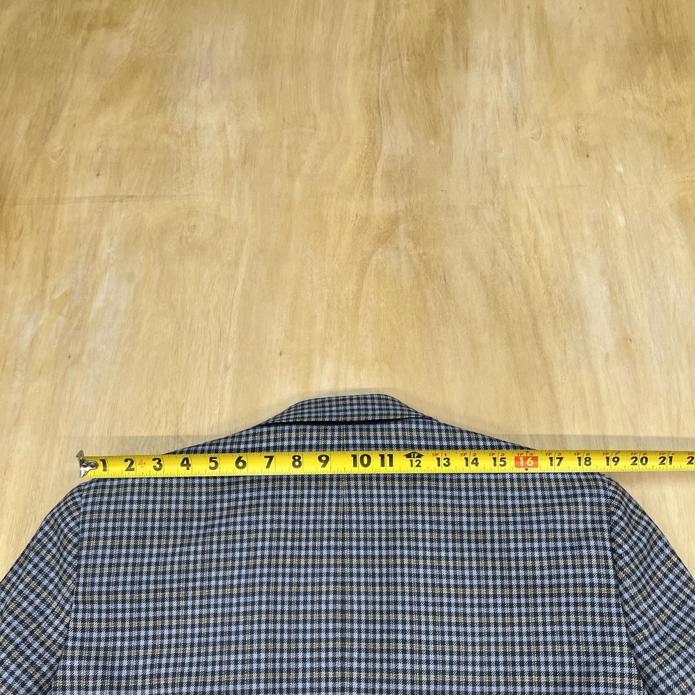 Indochino Custom Blazer Sport Coat Mens 46R Tailored Navy/Blue/yellow Soft‎ Knit - Picture 7 of 14